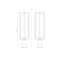 Z-Lite Aura 1 Light Outdoor Post Mount Fixture, 8in. W x 25.75in. H, Black 5013PHBR-BK - alternate 5